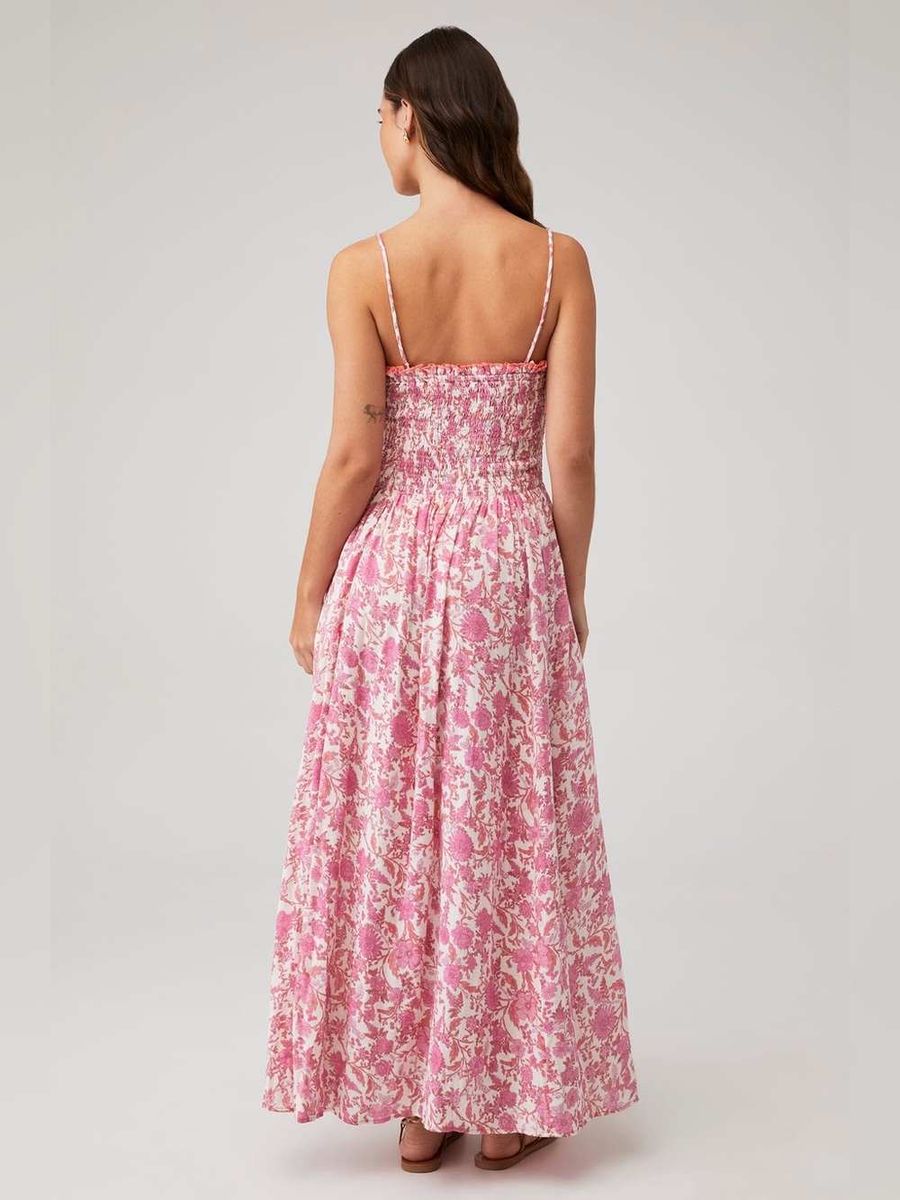 Free People Sweet Nothing Maxi Dress in Pink Pattern - L - Picture 2 of 6